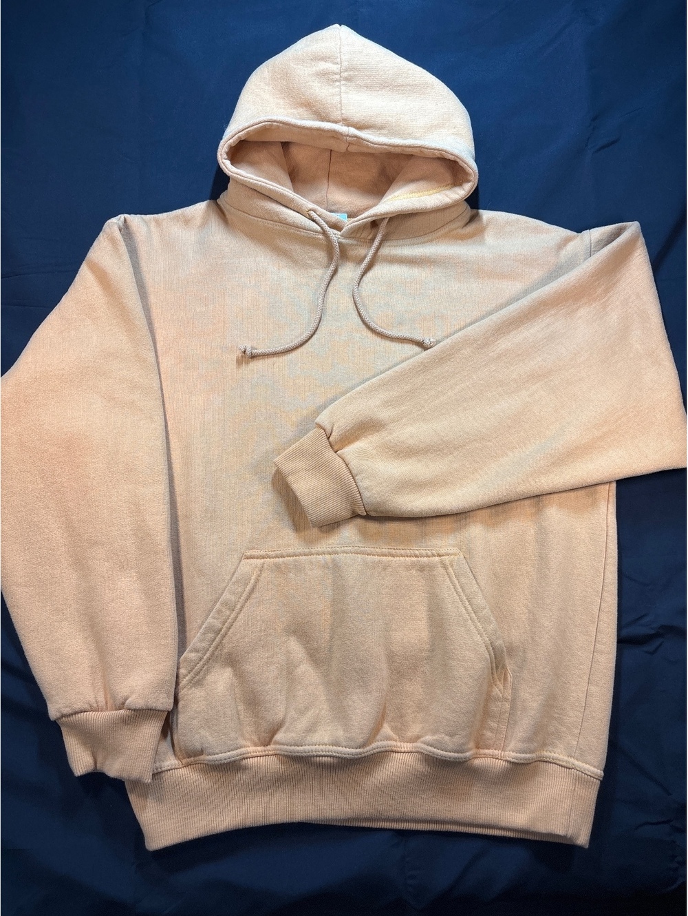 Vintage Ideal Active Apparel Hoodie sizeM Tan Camel Heavyweight Fleece Pullover